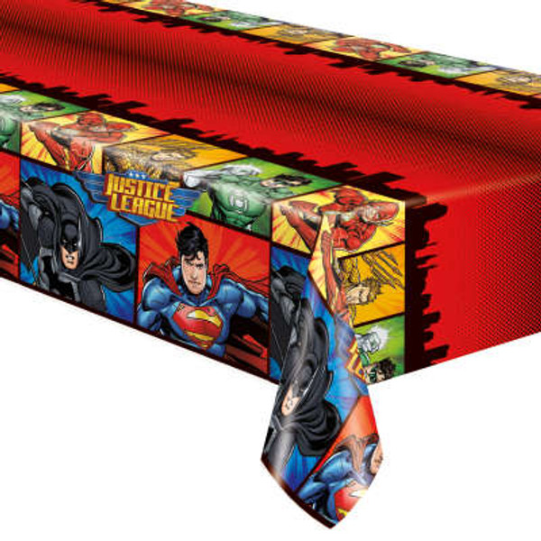 Justice League Plastic Tablecover 54x84in