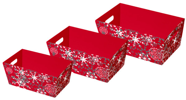 Red Snowflake Hamper Box Size 2