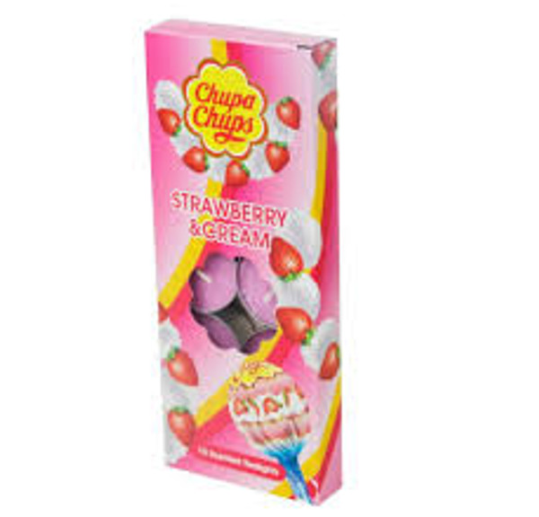 Chupa Chups x10 Tealights Strawberry and Cream