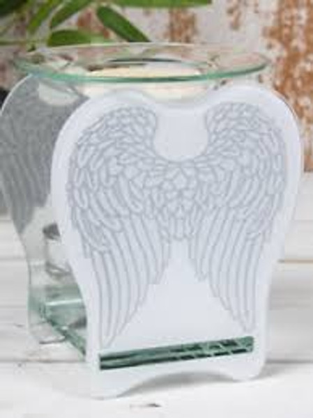 Fragranced Wax Melt And Warmer Glass Angel Wings