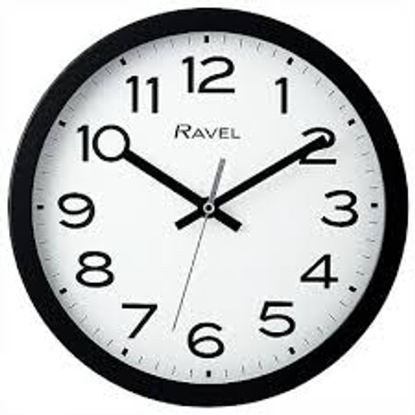 Ravel 25cm Wall Clock Black