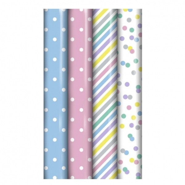 3m Gift Wrap Baby Dots Multi Coloured