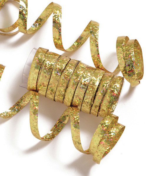 Serpentine Streamers Holographic Gold