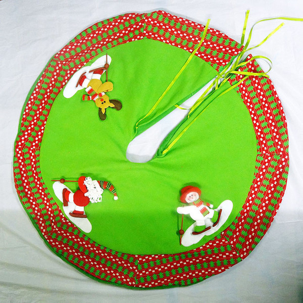 Tree Skirt 1 Metre Green Santa