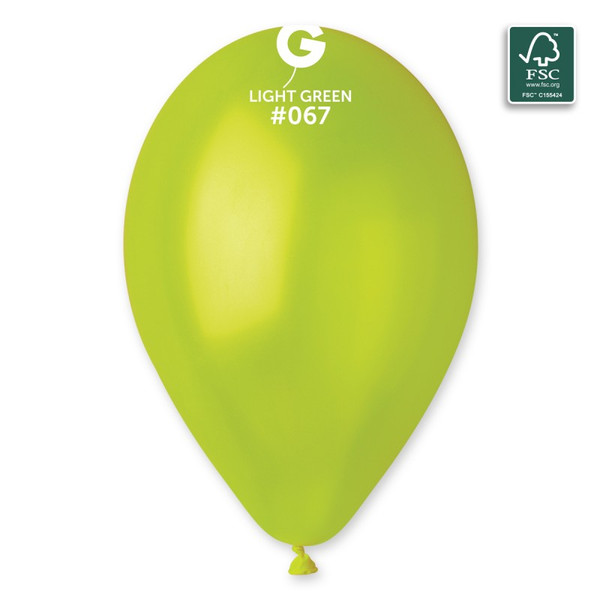 12in Latex Balloons Bag of 50 Light Green 067