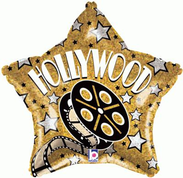 H100 18in Foil Balloon Hollywood Star