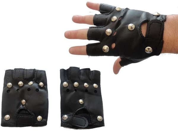 Punk Biker Gloves with Studs