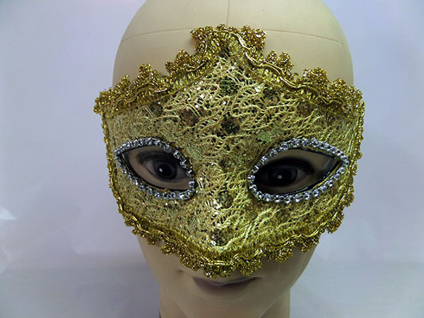 Masquerade Venetian Mask Textured Gold