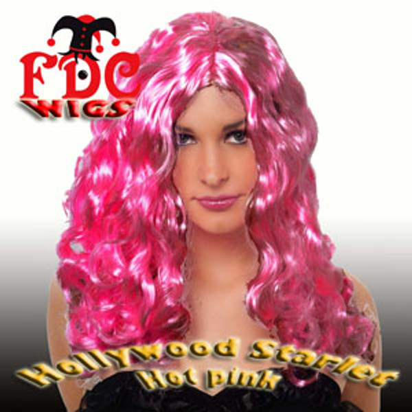 Hollywood Starlet Wig Hot Pink