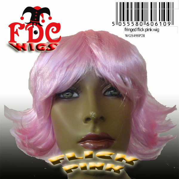 The Decades Swept Flick Wig Pink