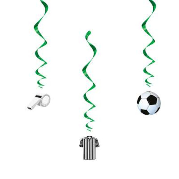 3D Football Hanging Swirls 26in approx