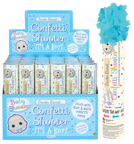 Gender Reveal Confetti Shooter Blue