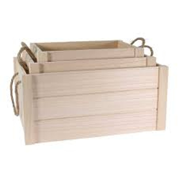 Natural Wooden Crate Size 2