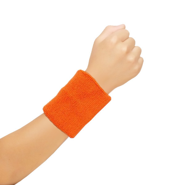 Wrist Sweatband Orange Pk2