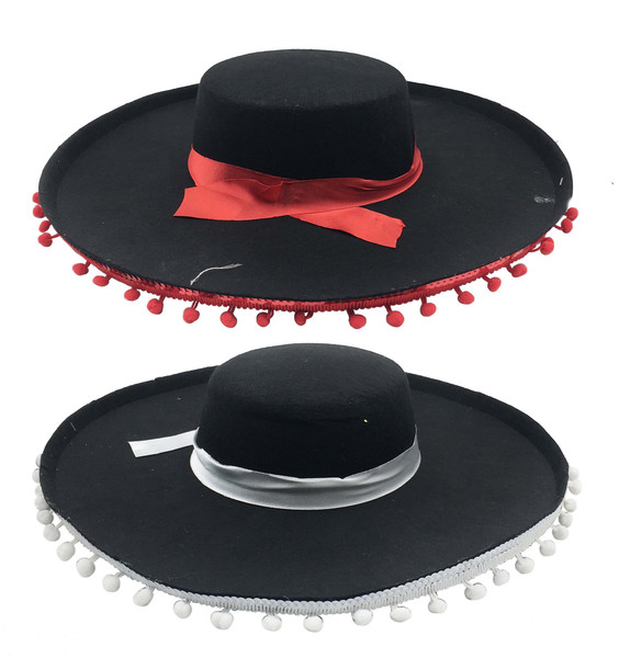 DAY OF THE DEAD ADULT HAT RED TRIM