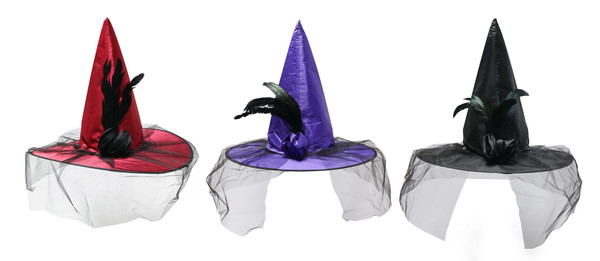 DELUXE PADDED WITCH HAT IN RED 44 x 35 Cm