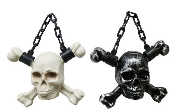 Skull and Crossbones Chain Silver