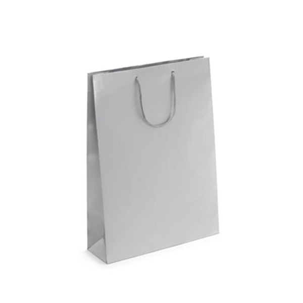 Matt Silver Paper Gift Bag Medium