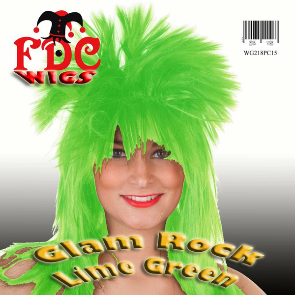 Glam Rock Wig Lime Green