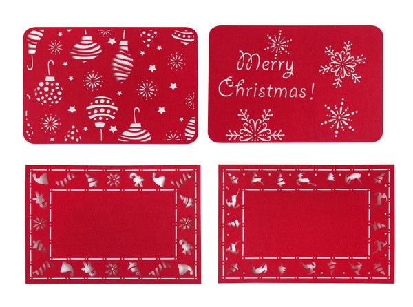 PLACEMAT 30x45cm FELT Choose from 4 assorted styles 