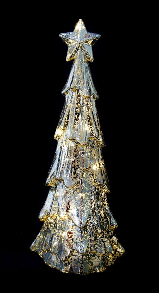 LIGHT UP MERCURY TREE 26cm STAR TOPPER