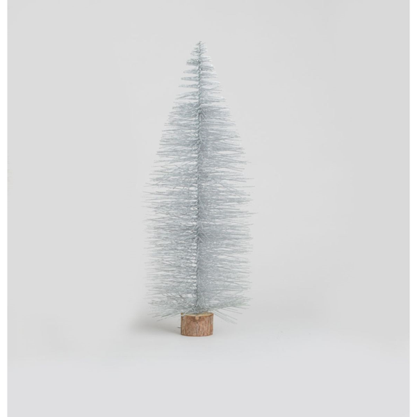 Glitter Tree with Stand Silver 55cm