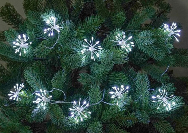 LED STARBURST FAIRY LIGHTS 10 PIECE WHITE