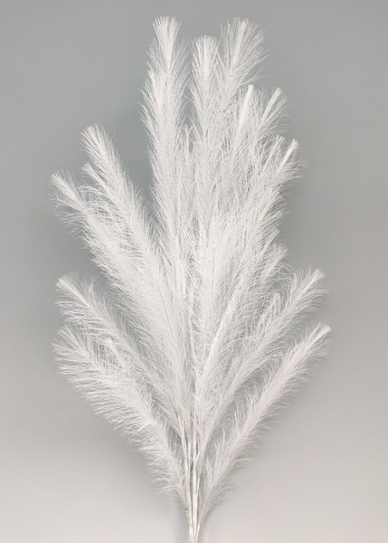 Decorative Grass White 130cm Stem