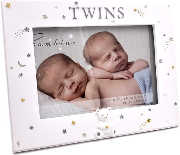 Bambino Resin Twins Photoframe 4x6in