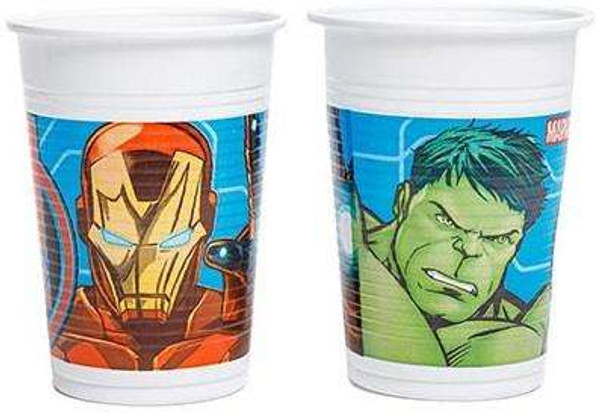 Avengers Plastic Cups 200ml Pk8