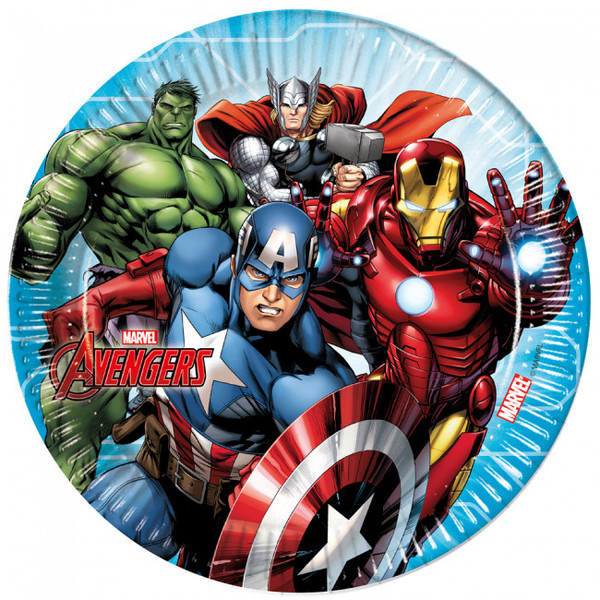 Avengers Paper Plates Pk8 23cm