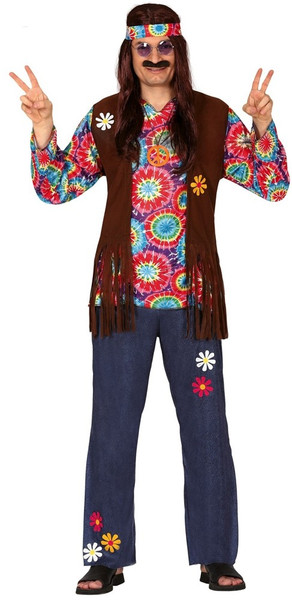 Hippie Man Peace Adult Size Large