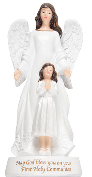 Resin Communion Statue Guardian Angel Girl