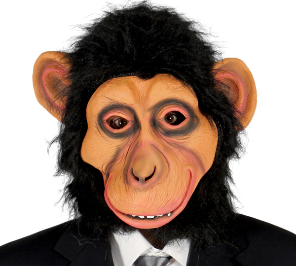 Chimp Mask With Hair