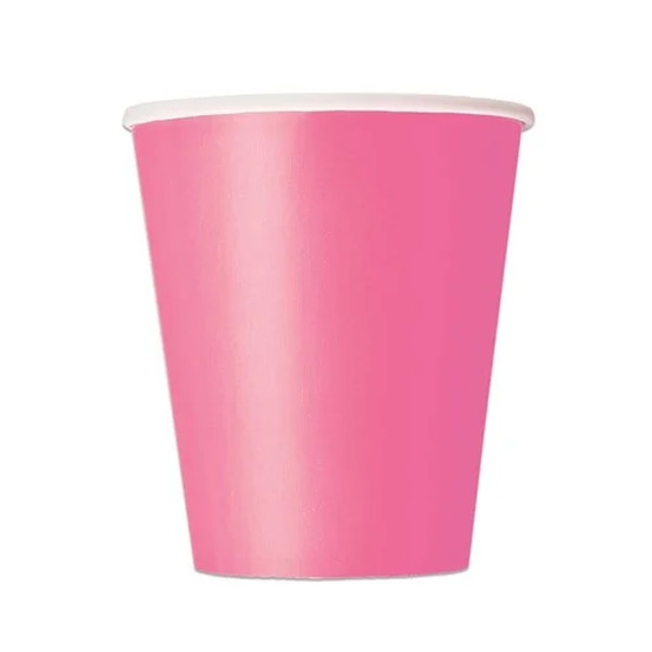 Paper Cups Pk8 270ml Hot Pink
