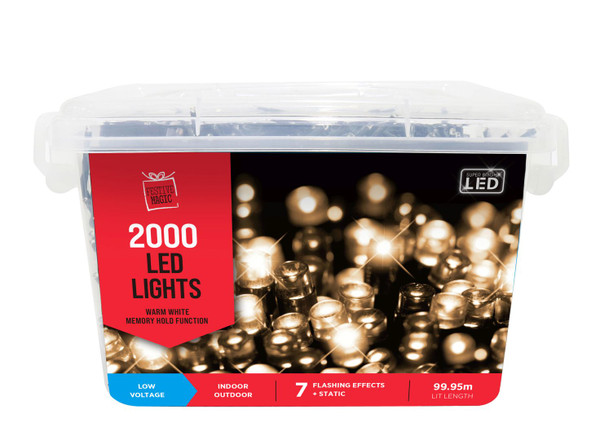 2000 LED LIGHTS WARM WHITE
