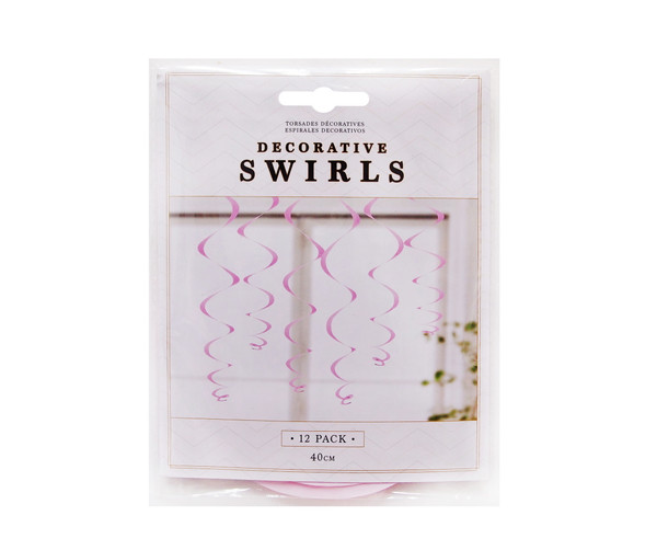 DECORATIVE SWIRLS PINK 12PK