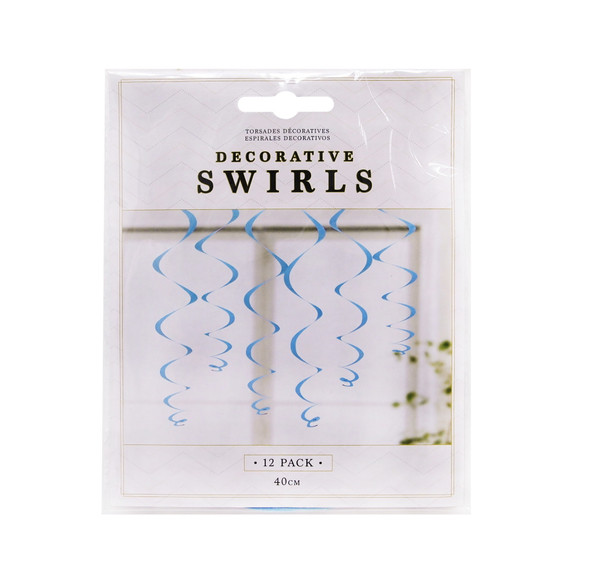 DECORATIVE SWIRLS BLUE 12PK