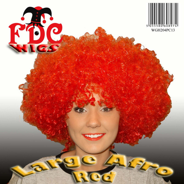 Large Afro Wig Red