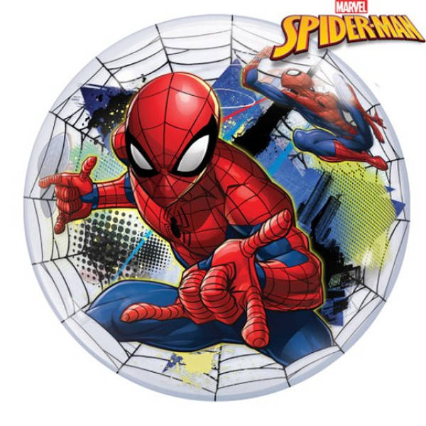 H300 22in Deco Bubble Balloon Spiderman Web Slngr