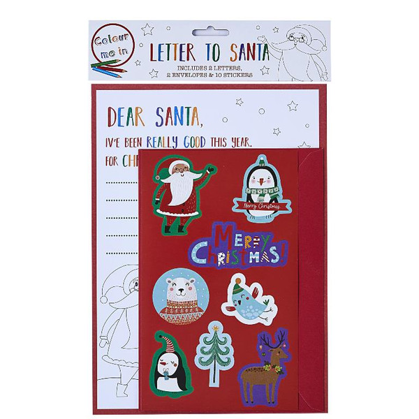 Letter to Santa Fun Santa Colour In