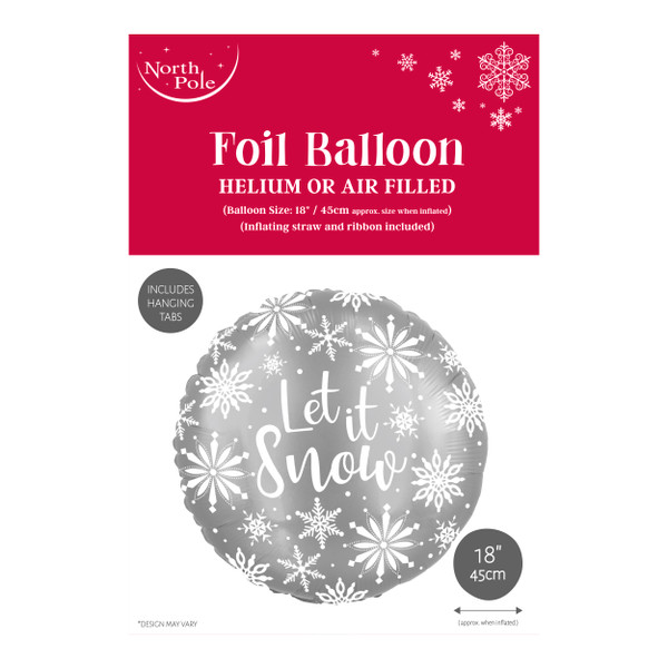 H100 18in Foil Balloon Let it Snow