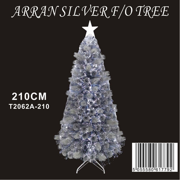 Arran Silver Fibre optic Tree 210cm