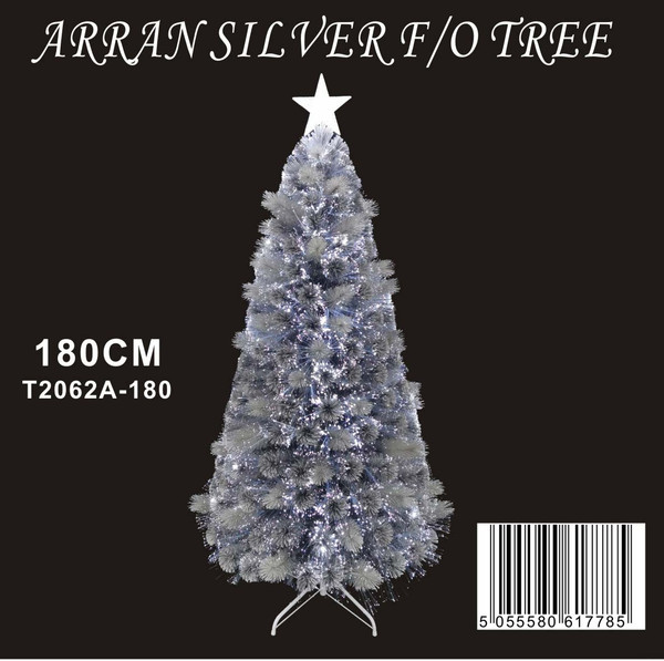 Arran Silver Fibre optic Tree 180cm