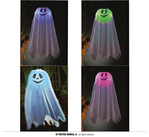 Light Up Hanging Ghost Battery Operated 60cm