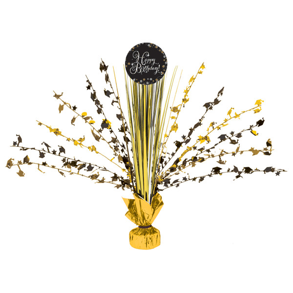 Gold Celebration Add Any Age Centrepiece Spray