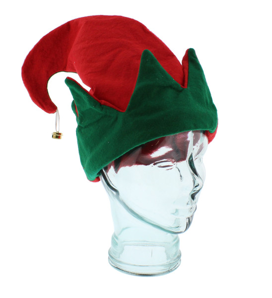 30cm red and green elf hat
