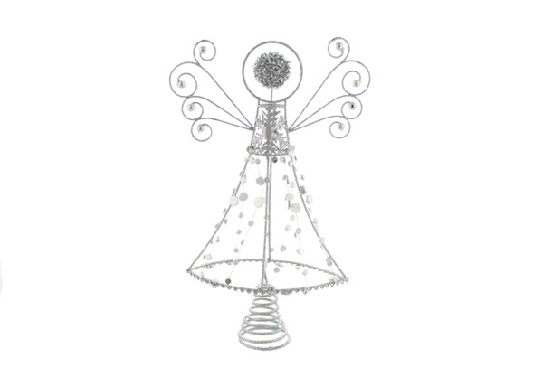 30cm Angel tree topper in Silver