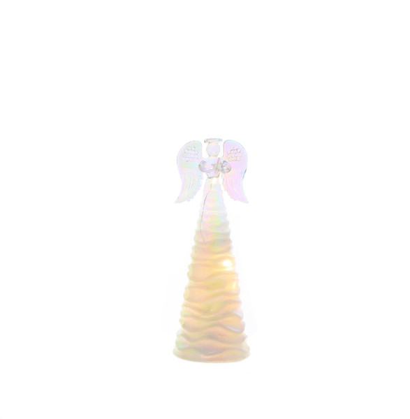 23cm bo lit frosted glass angel