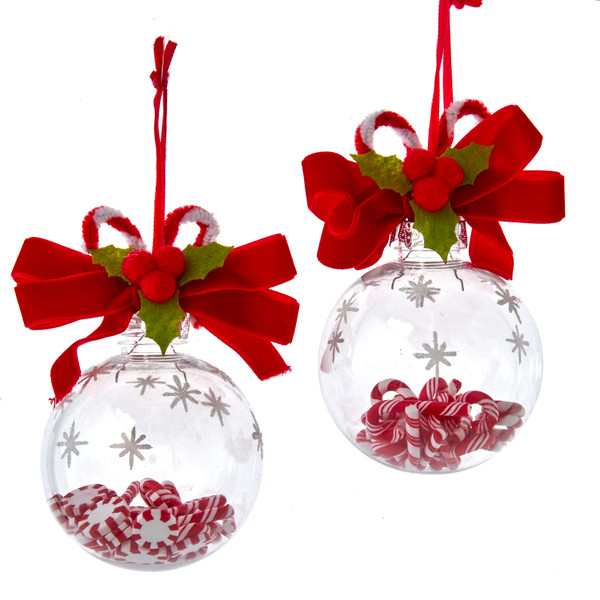 Clear Bauble with Claydough Decoration